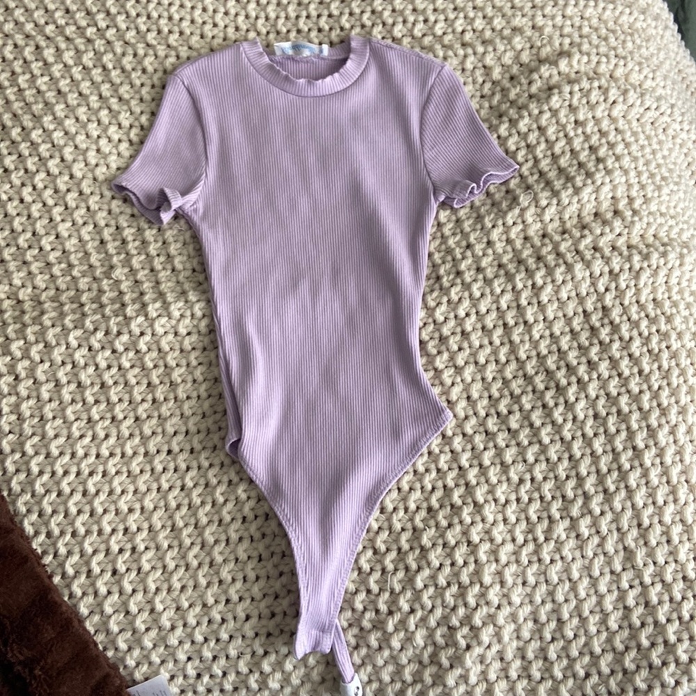 Purple one piece top